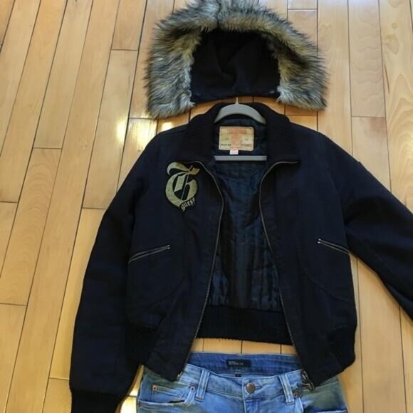 Guess jeans coolest bomber jacket+removable hoodie - Picture 2 of 6